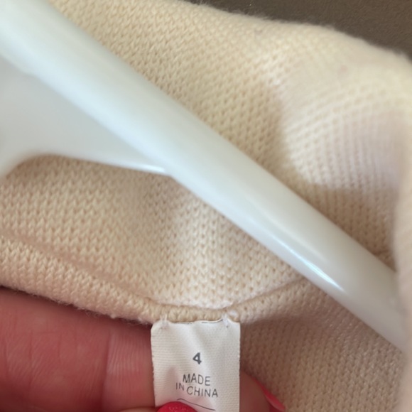 IISLI gorgeous cream colored woven wool knit fitted jacket - Picture 6 of 9